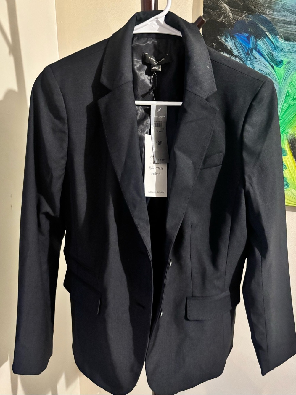 NWT Ann Taylor Petite Navy Suit Blazer Size 10P $198